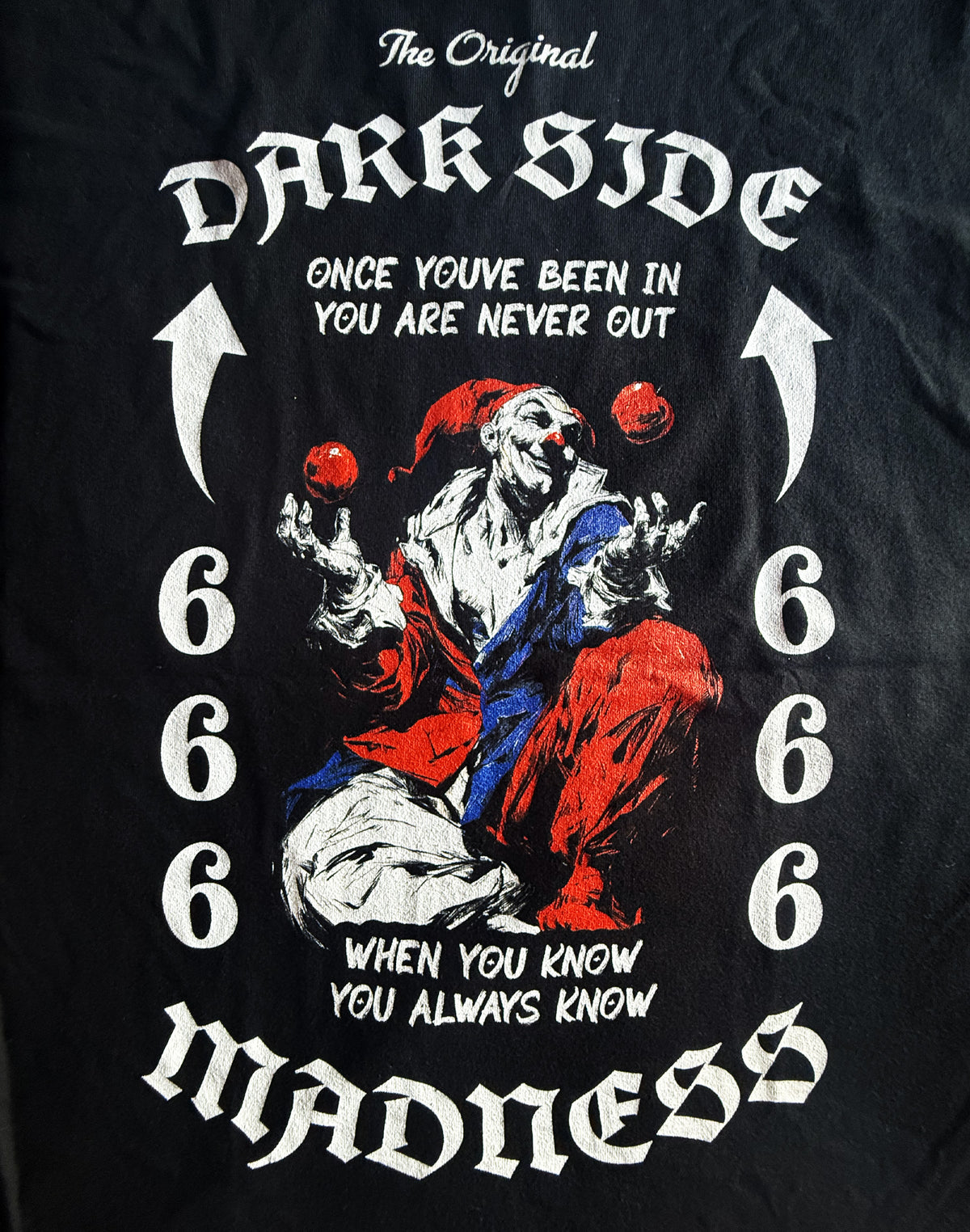Black Unisex Premium Heavyweight Back-Design Tee "Dark Side - Once You've Been In" by Designer and Artist Lucas Gillon