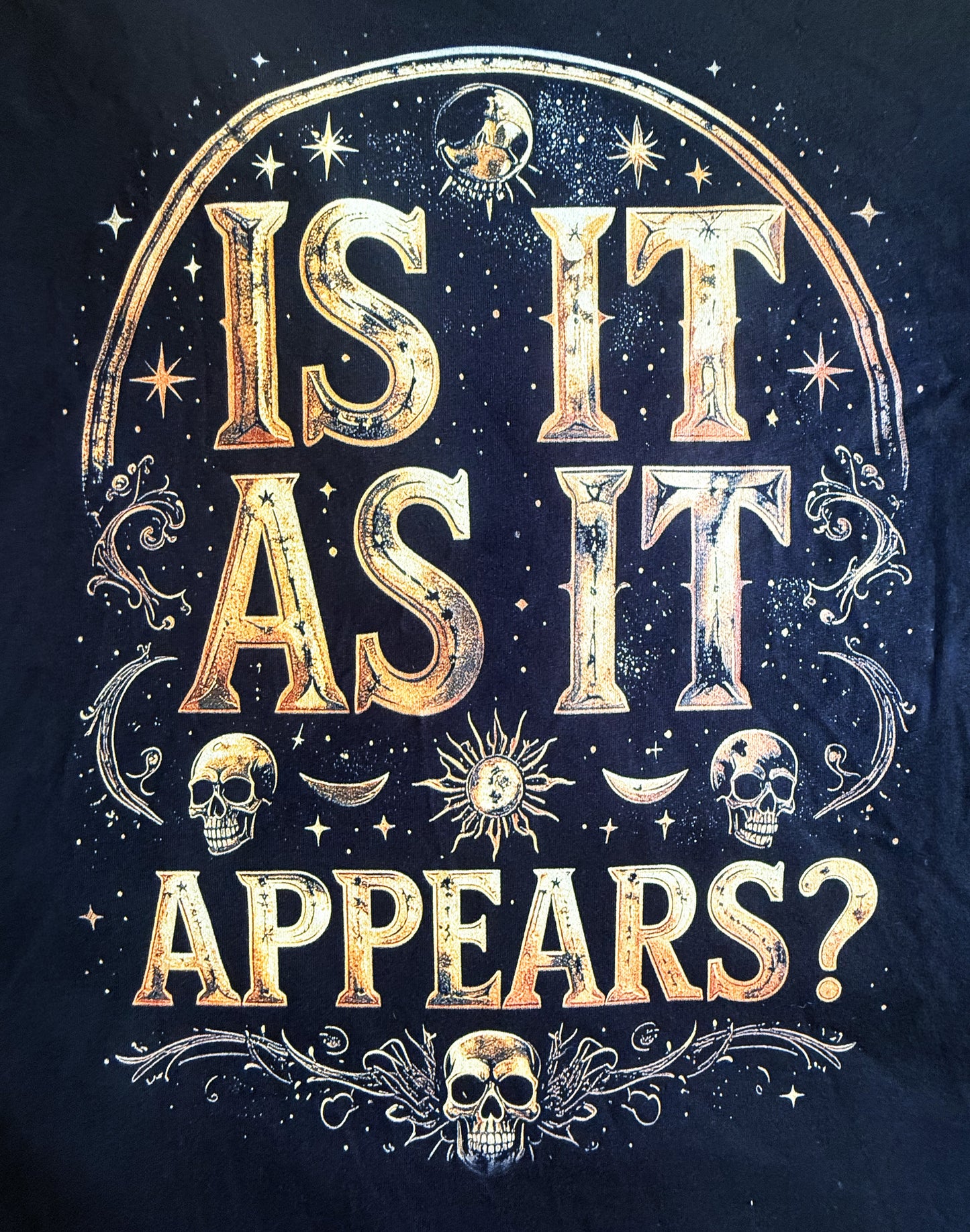 Black Unisex Premium Original Heavyweight Back-Design Tee "As it Appears No #1" by Designer and Artist Lucas Gillon
