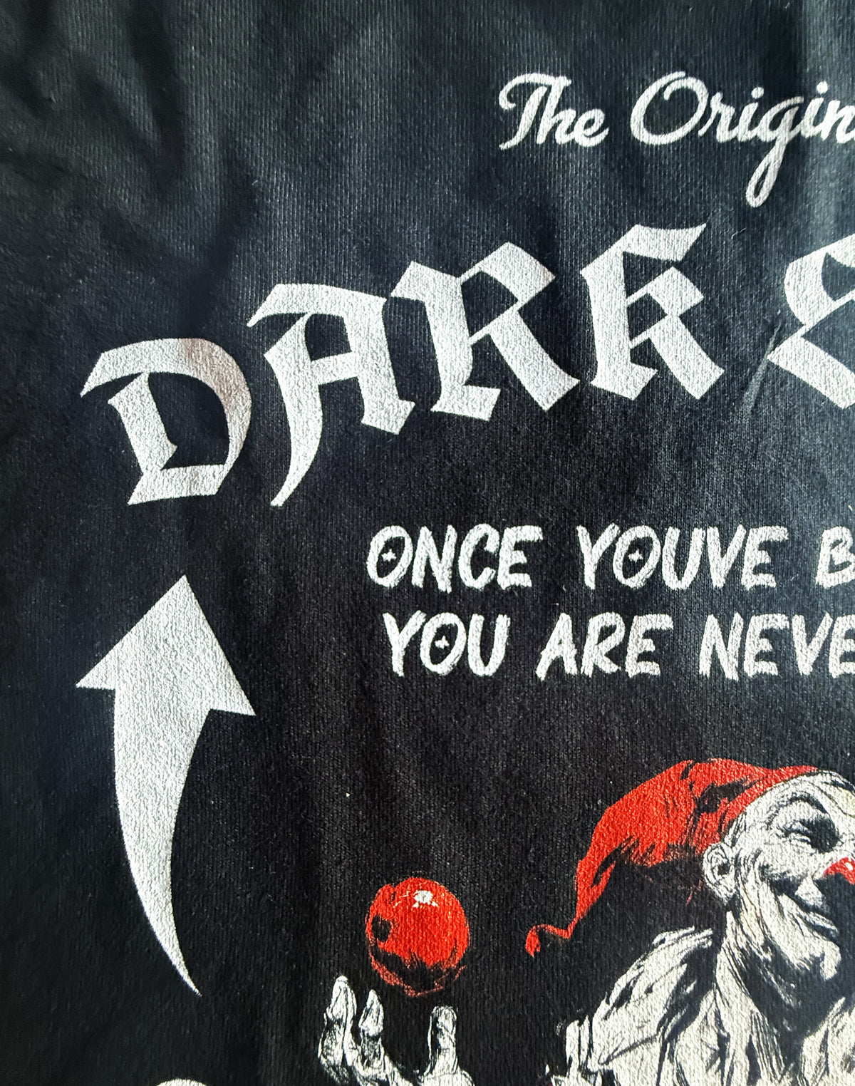 Black Unisex Premium Heavyweight Back-Design Tee "Dark Side - Once You've Been In" by Designer and Artist Lucas Gillon