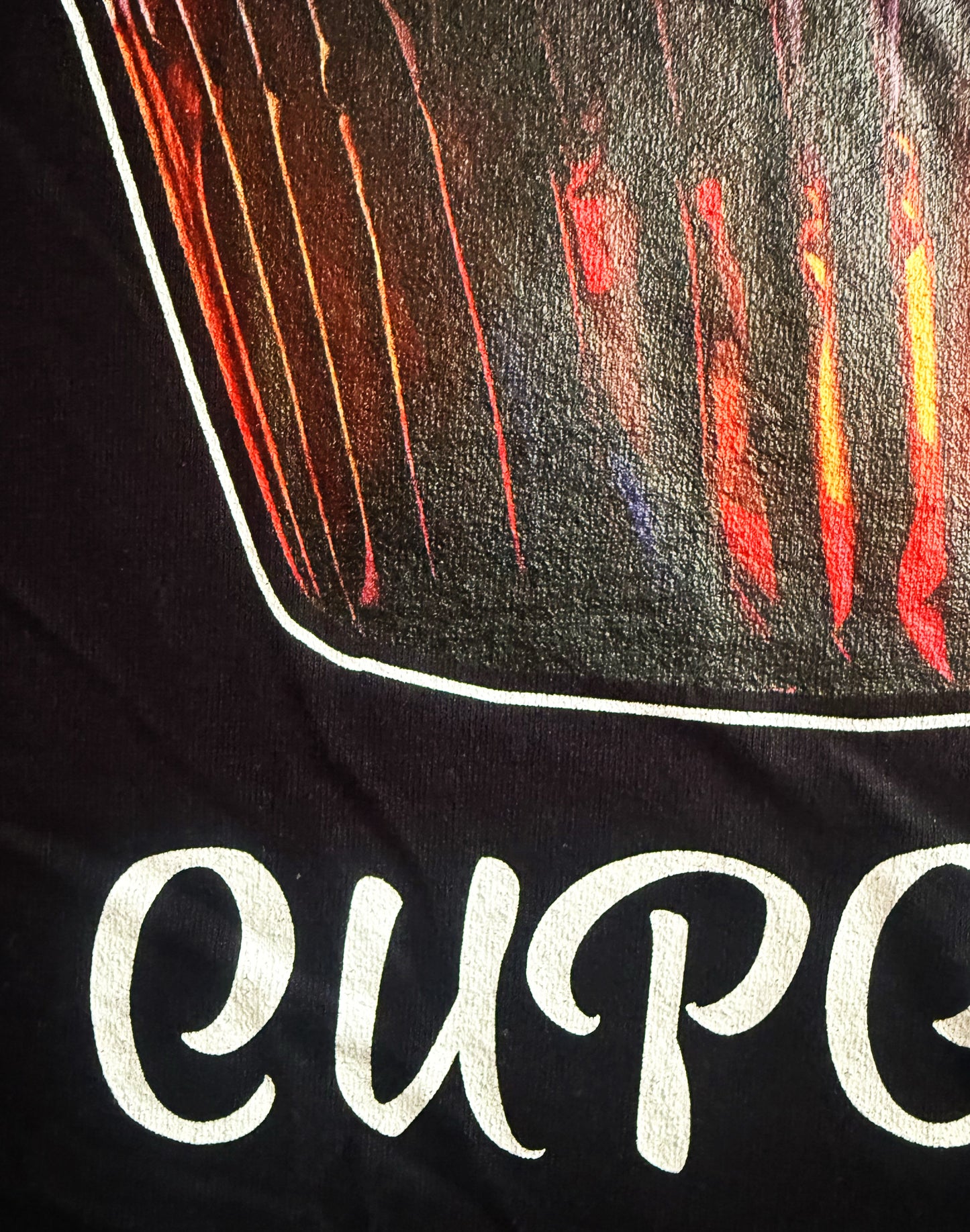 Black Unisex Premium Heavyweight Back-Design Tee "Cupcake" by Designer and Artist Lucas Gillon