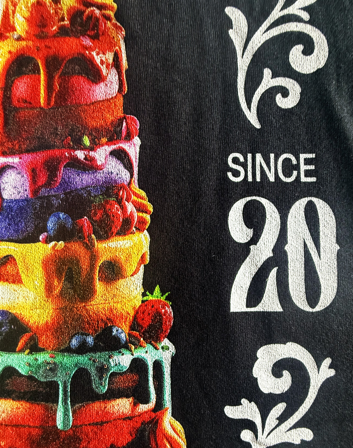 Black Unisex Premium Heavyweight Back-Design Tee "Gourmet Layered Up" by Designer and Artist Lucas Gillon