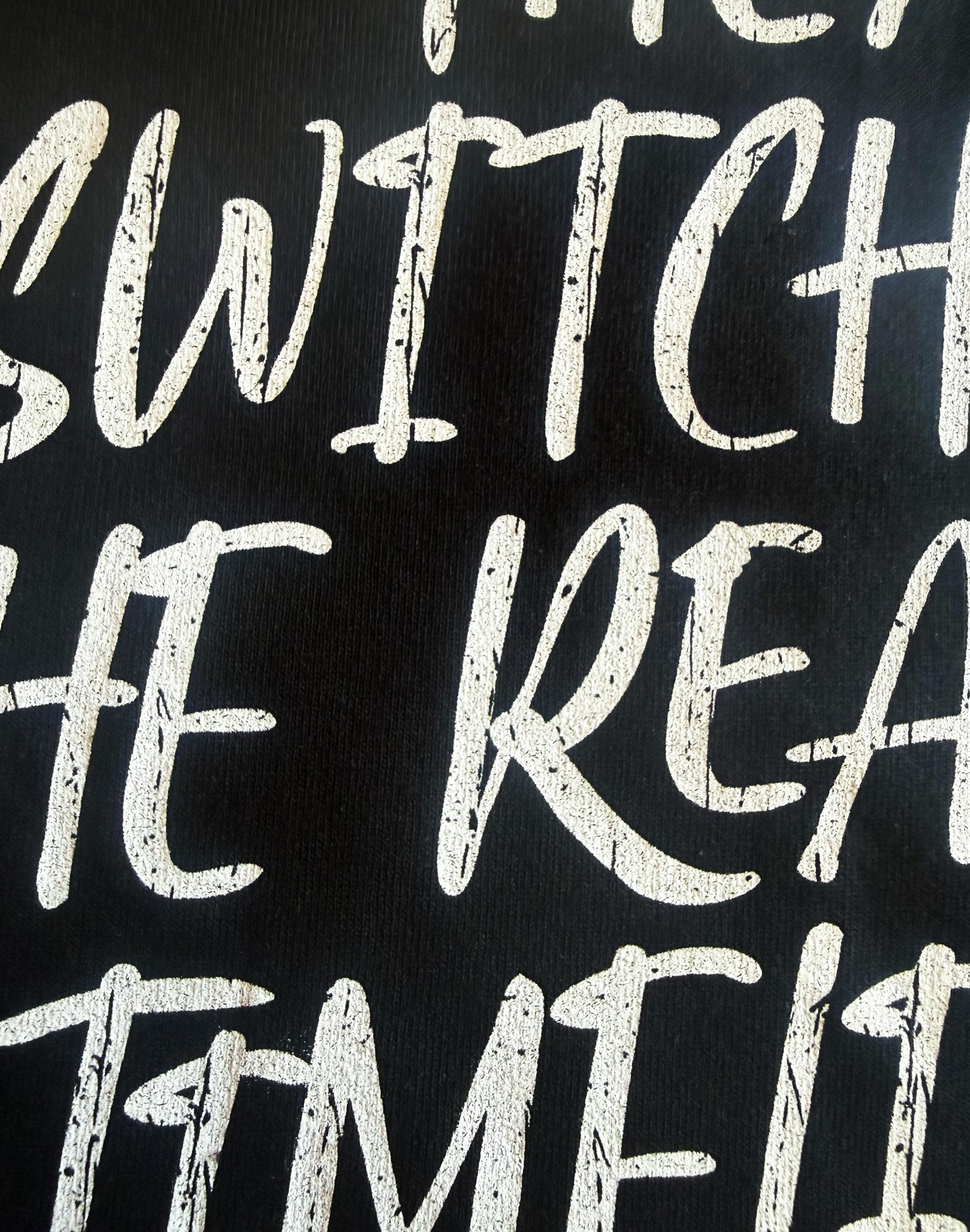Black Unisex Premium Heavyweight Back-Design Tee "Switched Reality" by Designer and Artist Lucas Gillon