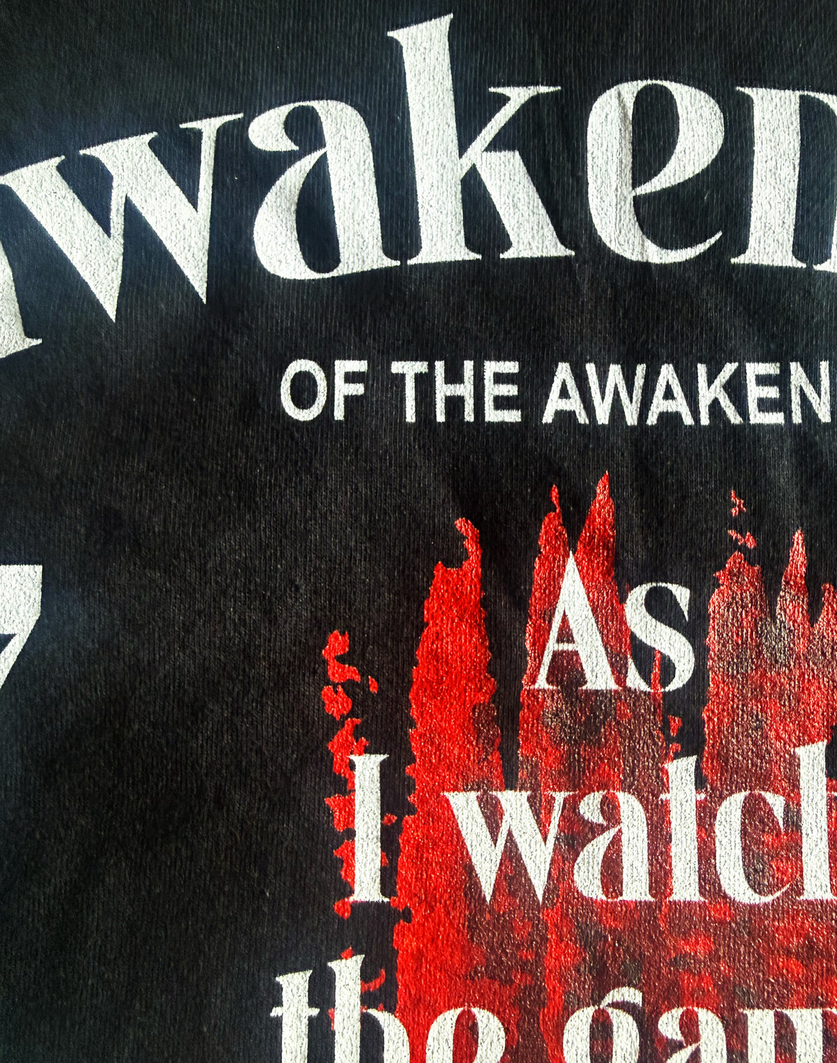 Black Unisex Premium Heavyweight Back-Design Tee "Awakening of the Awakened - The Game Also Watches Me" by Designer and Artist Lucas Gillon