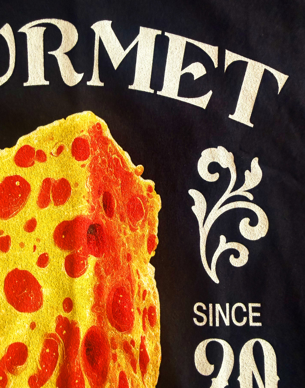 Black Unisex Premium Heavyweight Back-Design Tee "The Big Cheese" by Designer and Artist Lucas Gillon