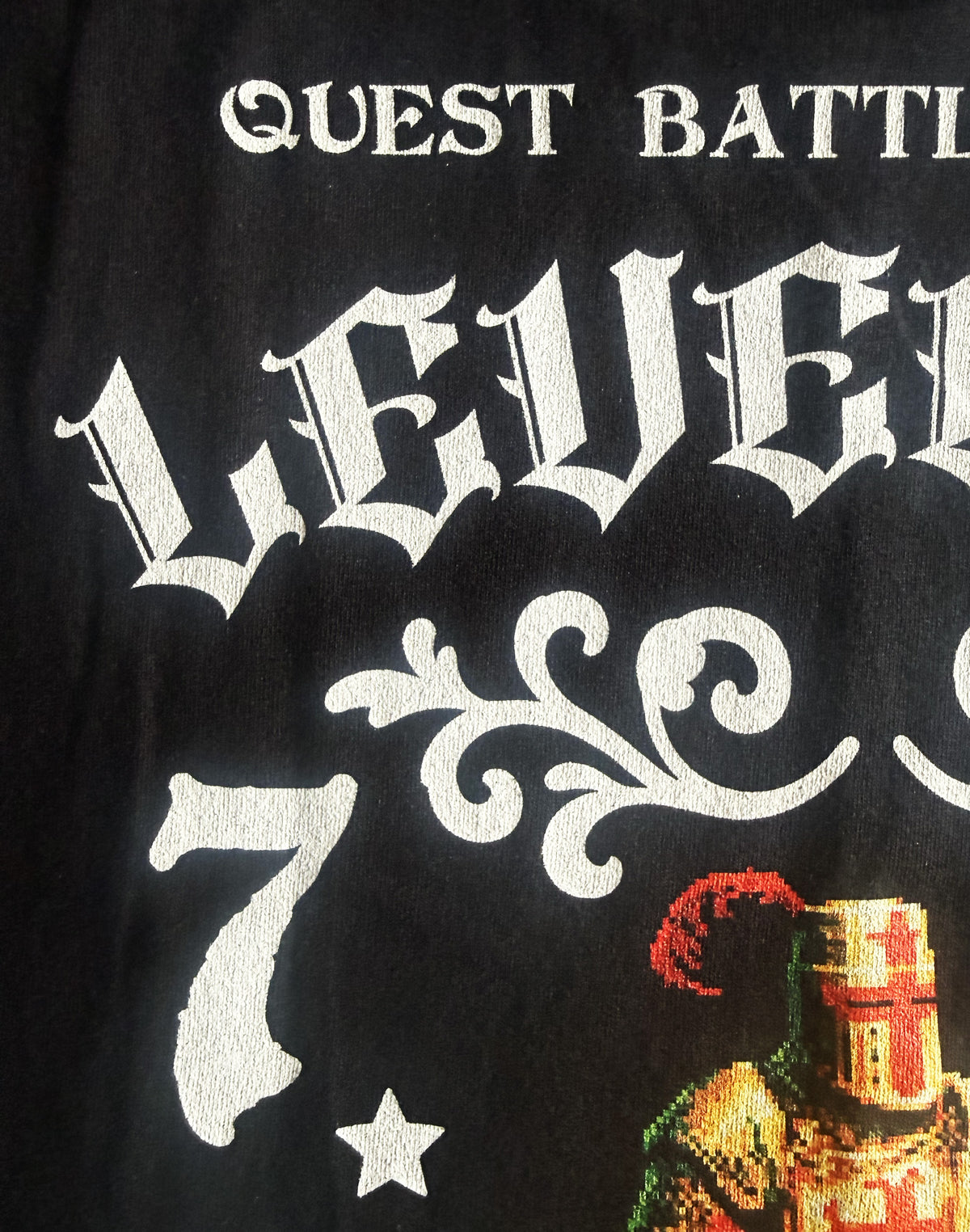 Black Unisex Premium Heavyweight Back-Design Tee "Level Up - Valour Knight" by Designer and Artist Lucas Gillon