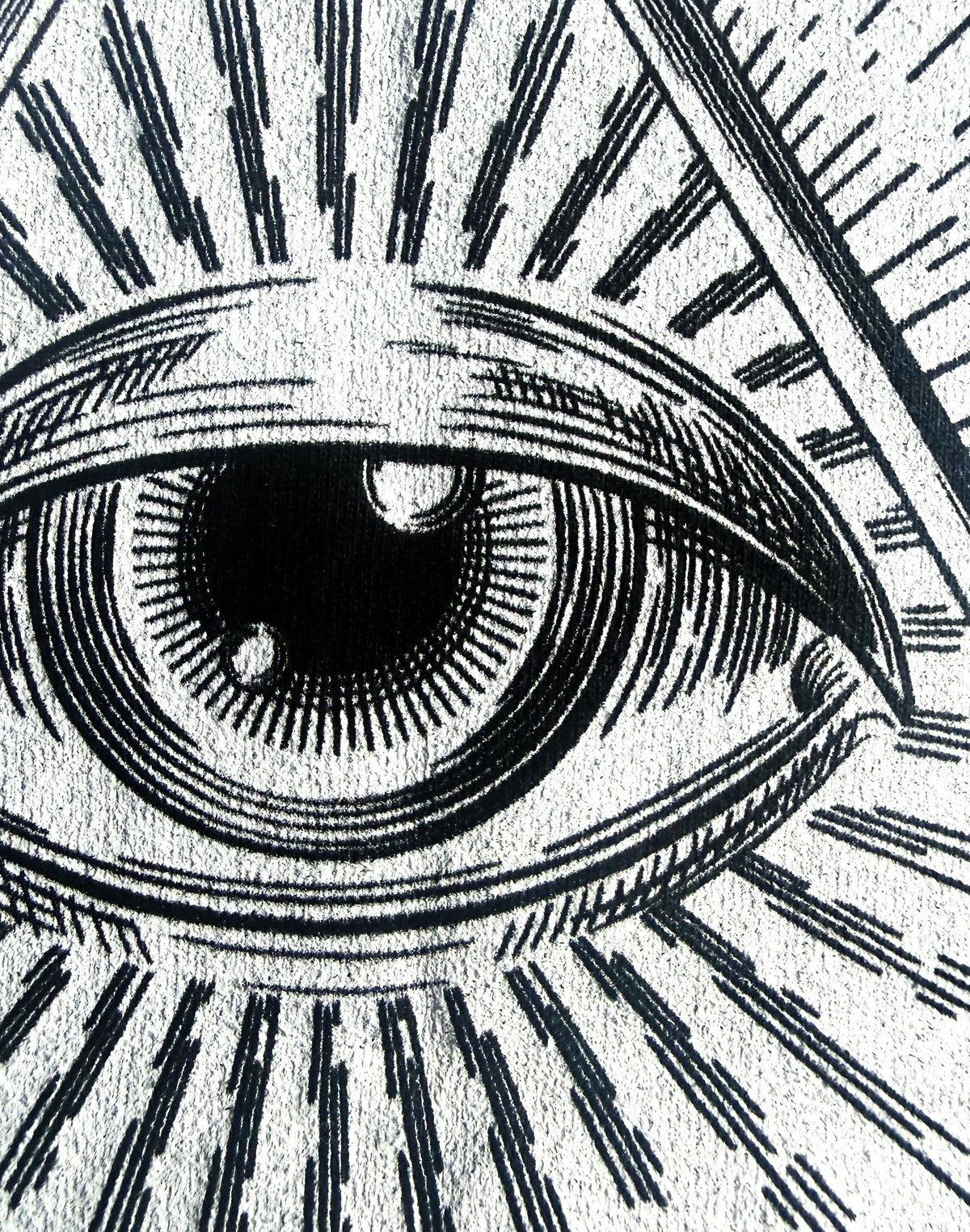 to finish - Black Unisex Premium Heavyweight Back-Design Tee "Awakening of the Awakened - The Big Eye Opener" by Designer and Artist Lucas Gillon