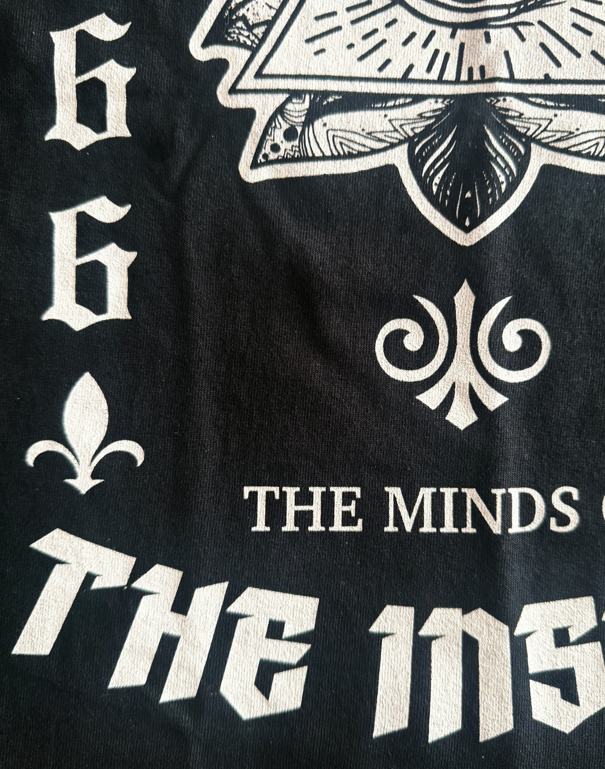 to finish - Black Unisex Premium Heavyweight Back-Design Tee "Dark Side - Dimensions of Hell" by Designer and Artist Lucas Gillon