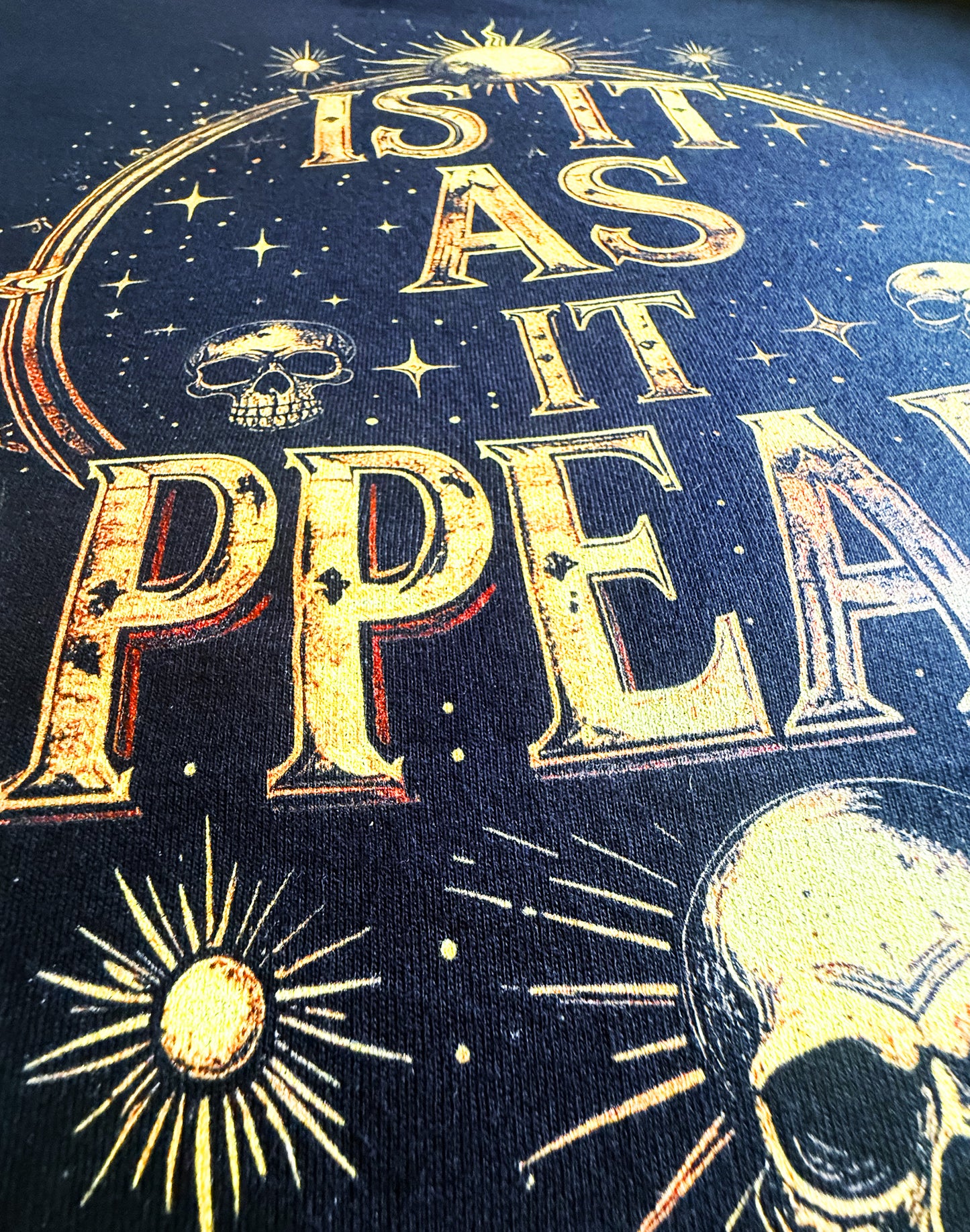 Black Unisex Premium Original Heavyweight Back-Design Tee "As it Appears No #2" by Designer and Artist Lucas Gillon