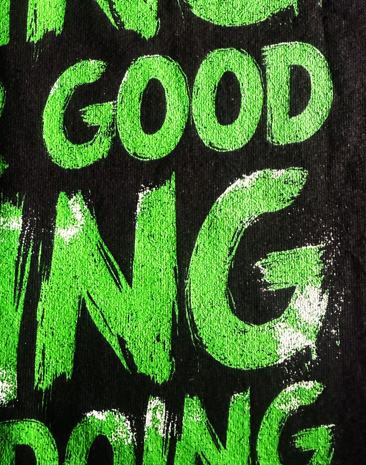 Black Unisex Premium Heavyweight Back-Design Tee "Keep Doing Your Good Thing" by Designer and Artist Lucas Gillon