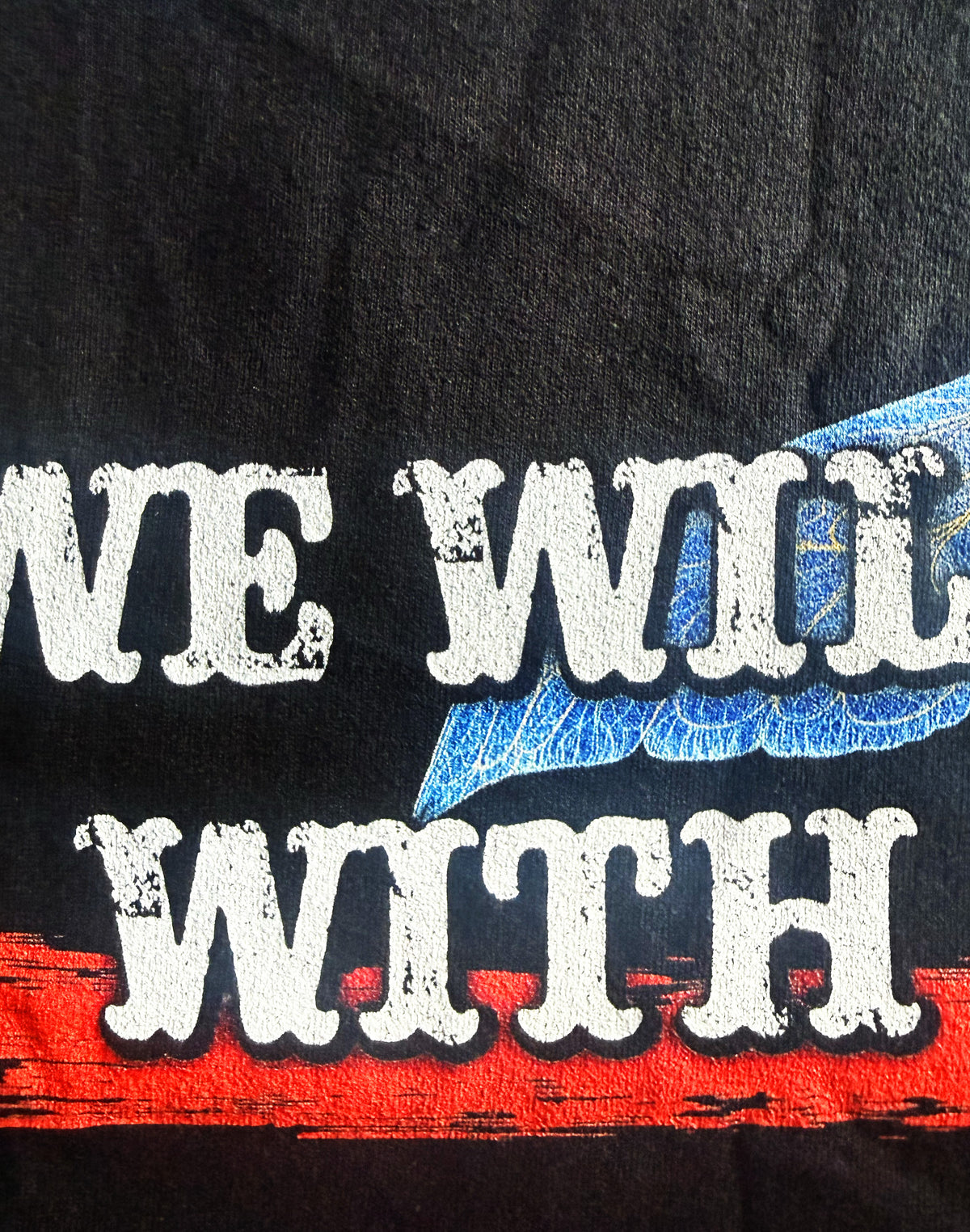 Black Unisex Premium Heavyweight Back-Design Tee "We Will Go With It - Whale" by Designer and Artist Lucas Gillon