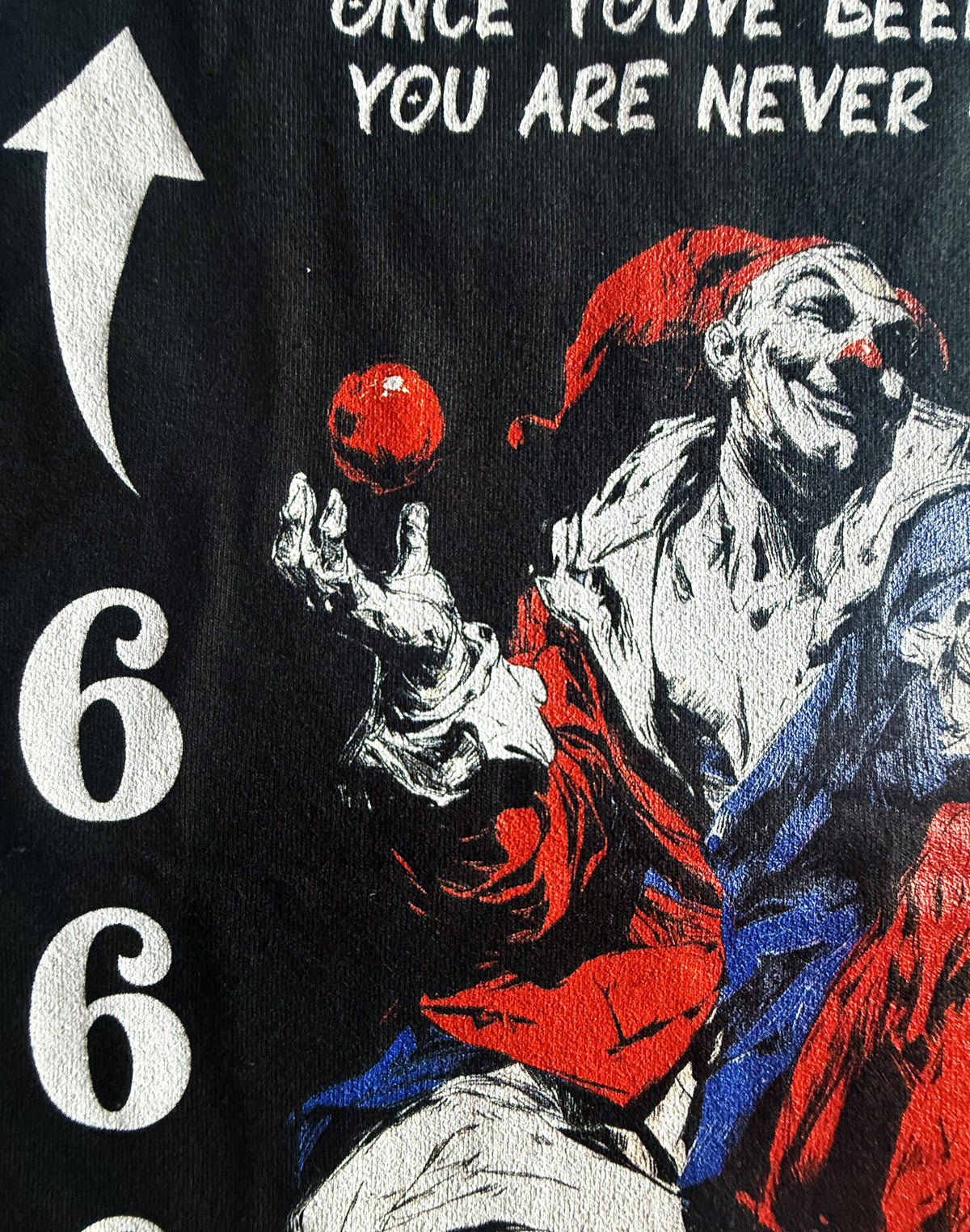 Black Unisex Premium Heavyweight Back-Design Tee "Dark Side - Once You've Been In" by Designer and Artist Lucas Gillon