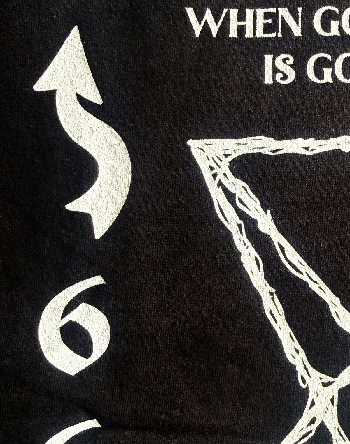 Black Unisex Premium Heavyweight Back-Design Tee "Dark Side - World of Madness No V. #1" by Designer and Artist Lucas Gillon