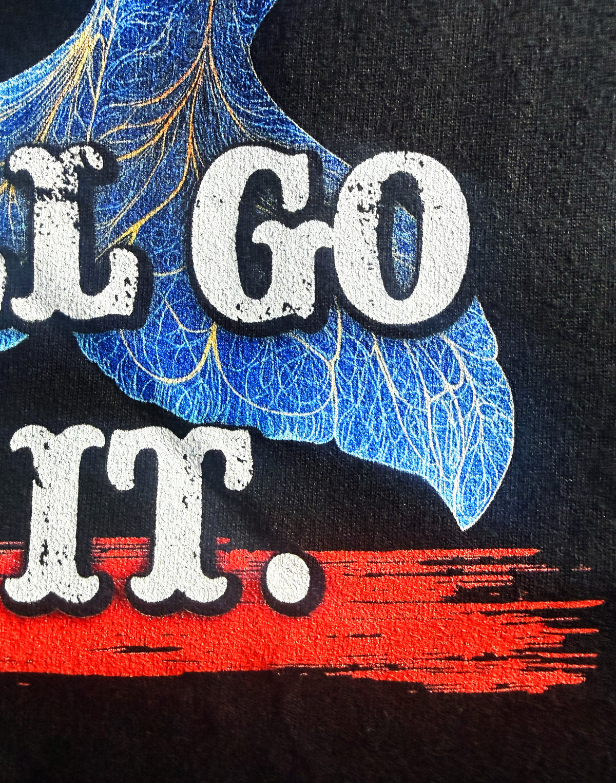 Black Unisex Premium Heavyweight Back-Design Tee "We Will Go With It - Whale" by Designer and Artist Lucas Gillon