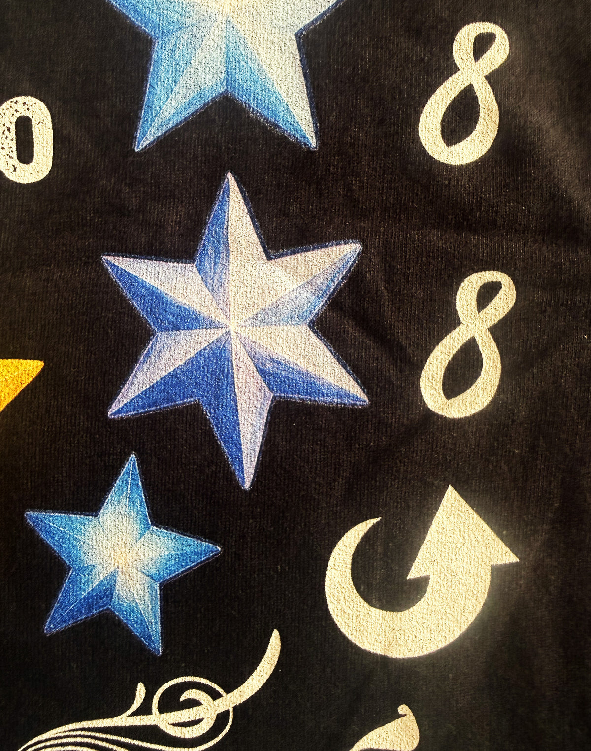 Black Unisex Premium Heavyweight Back-Design Tee "Peanuts & Gold Stars" by Designer and Artist Lucas Gillon