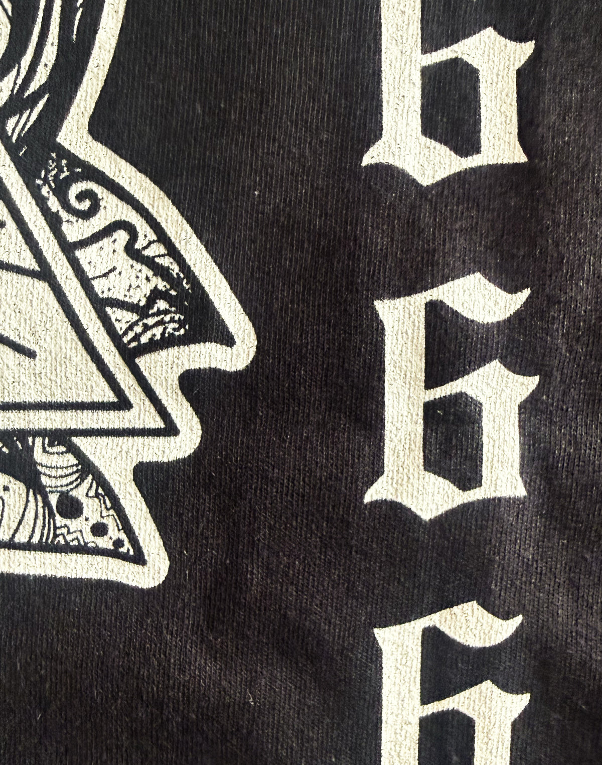 to finish - Black Unisex Premium Heavyweight Back-Design Tee "Dark Side - Dimensions of Hell" by Designer and Artist Lucas Gillon