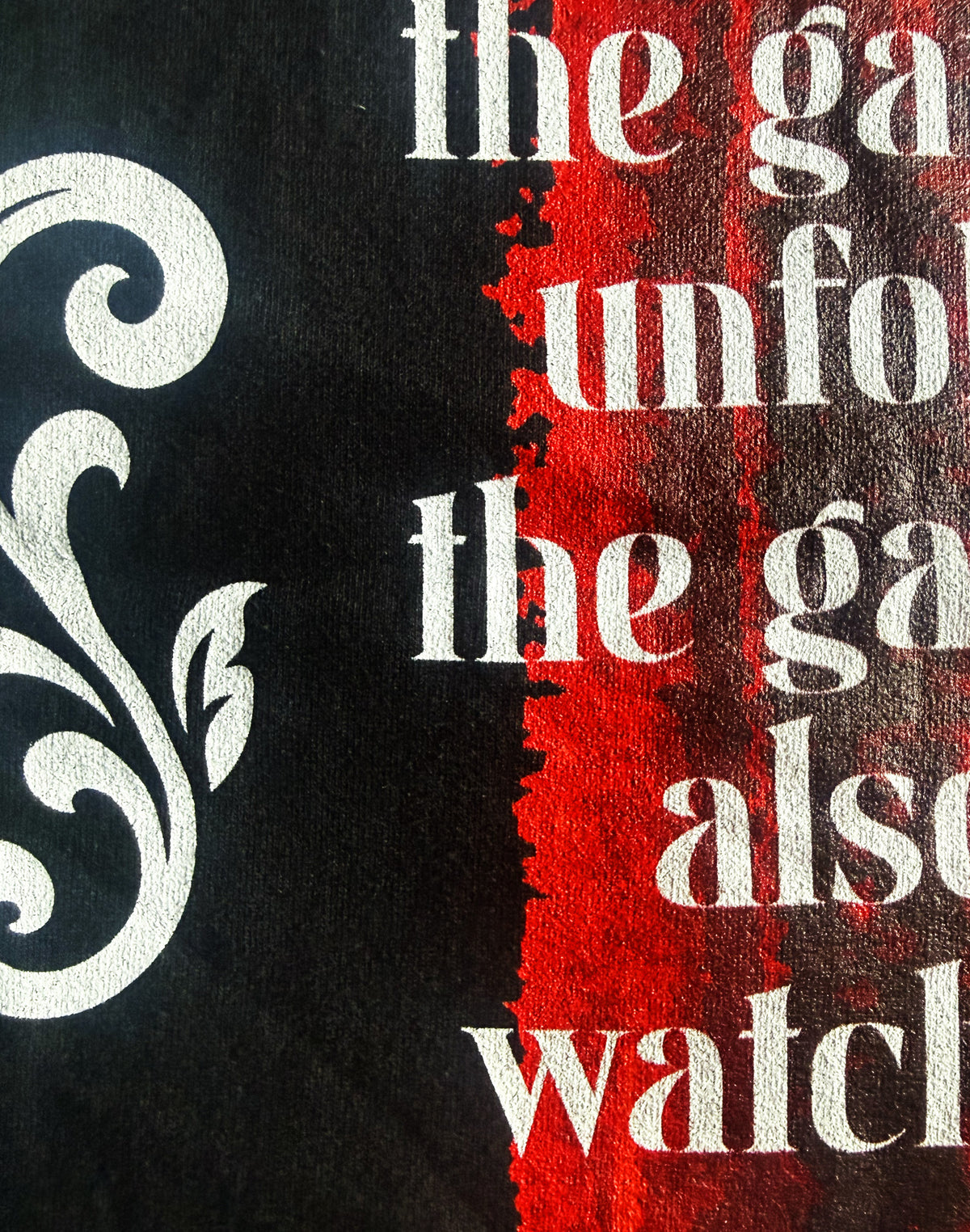 Black Unisex Premium Heavyweight Back-Design Tee "Awakening of the Awakened - The Game Also Watches Me" by Designer and Artist Lucas Gillon